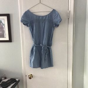 Ann Taylor Loft Summer Jean Short Jumpsuit